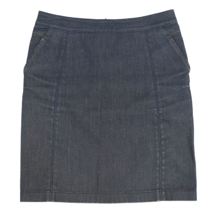 Celine Skirt Denim Navy 2 2A55/1580 #40 KK32325