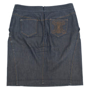 Celine Skirt Denim Navy 2 2A55/1580 #40 KK32325