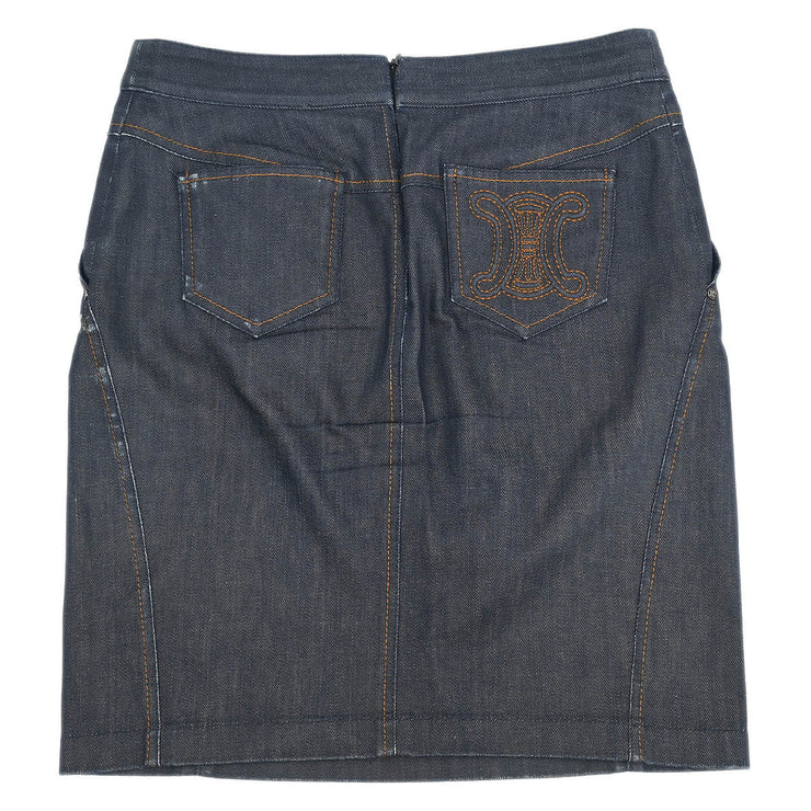 Celine Skirt Denim Navy 2 2A55/1580 #40 KK32325