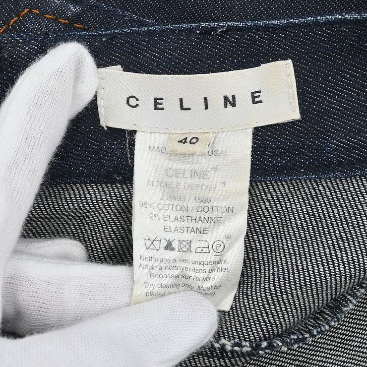 Celine Skirt Denim Navy 2 2A55/1580 #40 KK32325