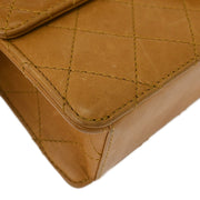 Chanel Brown Calfskin Medium Single Flap Shoulder Bag KQ00018