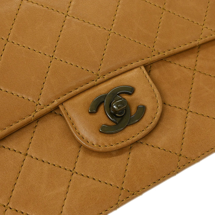 Chanel Brown Calfskin Medium Single Flap Shoulder Bag KQ00018