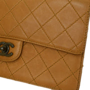 Chanel Brown Calfskin Medium Single Flap Shoulder Bag KQ00018