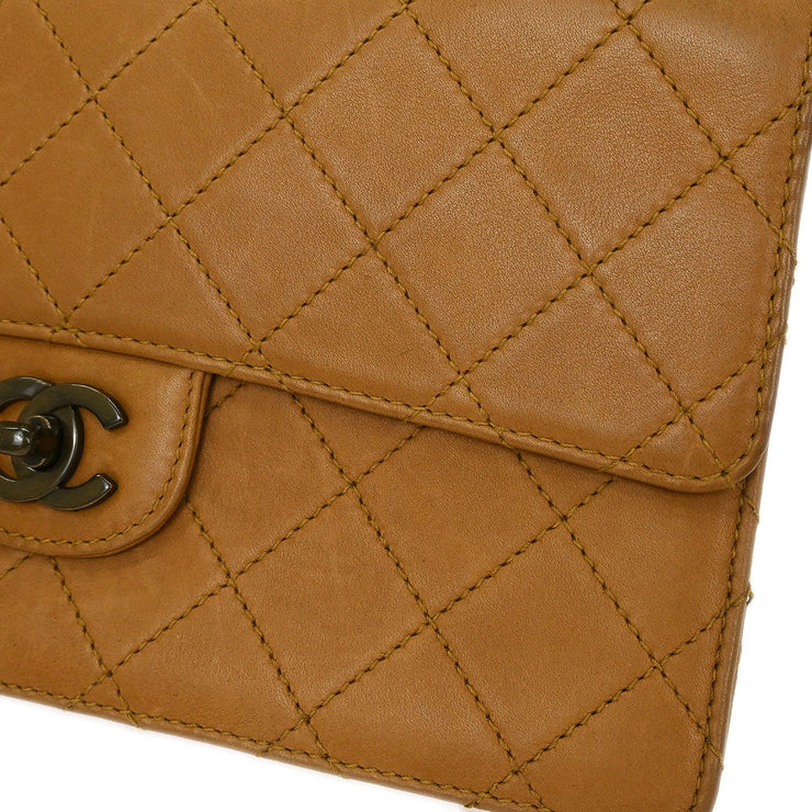 Chanel Brown Calfskin Medium Single Flap Shoulder Bag KQ00018
