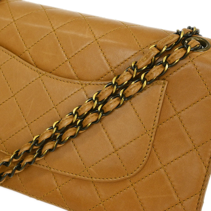 Chanel Brown Calfskin Medium Single Flap Shoulder Bag KQ00018