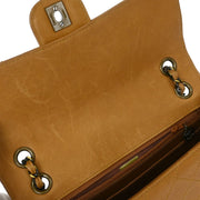 Chanel Brown Calfskin Medium Single Flap Shoulder Bag KQ00018