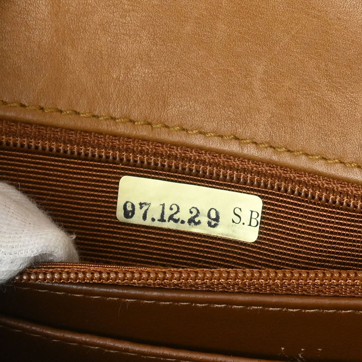Chanel Brown Calfskin Medium Single Flap Shoulder Bag KQ00018