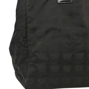 Chanel Black Jacquard Nylon Travel Line Tote Handbag NQ00099