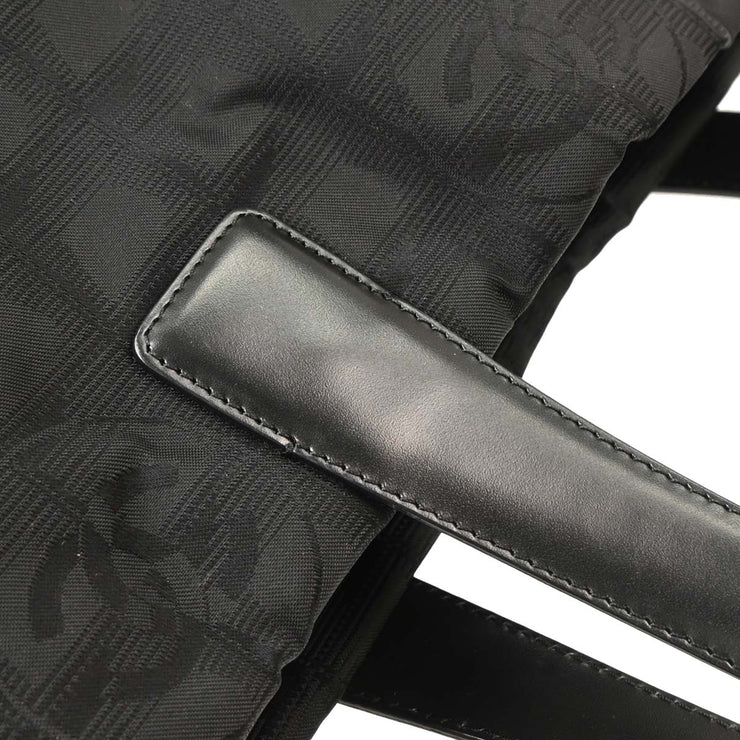 Chanel Black Jacquard Nylon Travel Line Tote Handbag NQ00099