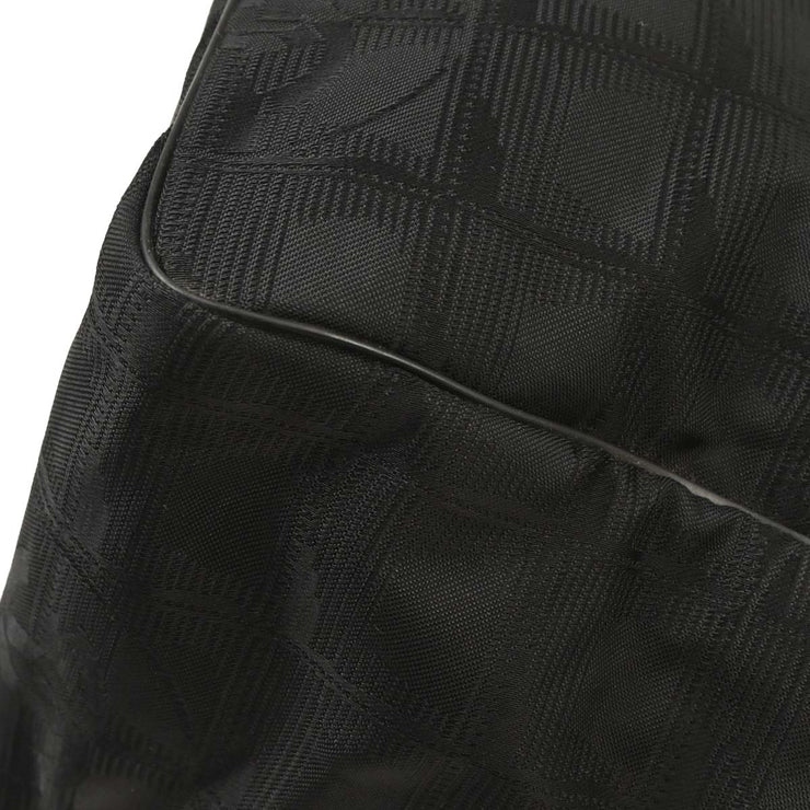 Chanel Black Jacquard Nylon Travel Line Tote Handbag NQ00099