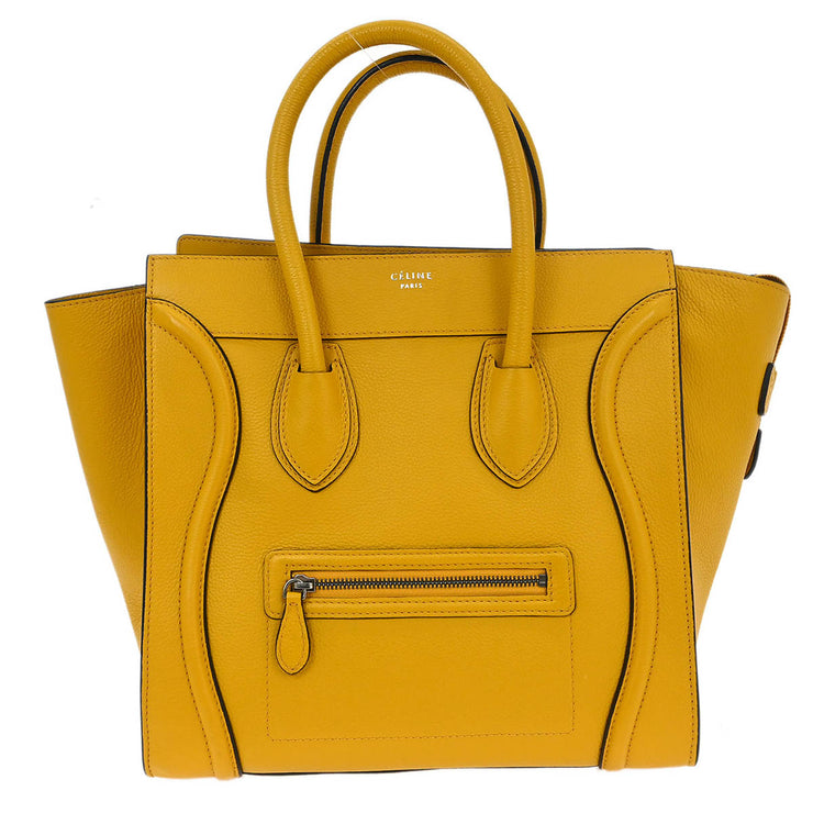 Celine Yellow Mini Luggage Tote Bag S-AT-1103 S-CU-1113 NQ00369