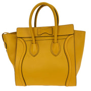 Celine Yellow Mini Luggage Tote Bag S-AT-1103 S-CU-1113 NQ00369