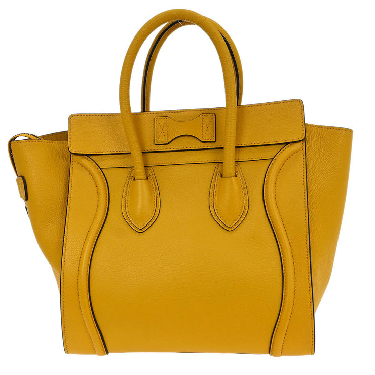 Celine Yellow Mini Luggage Tote Bag S-AT-1103 S-CU-1113 NQ00369