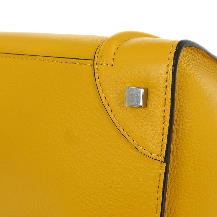 Celine Yellow Mini Luggage Tote Bag S-AT-1103 S-CU-1113 NQ00369