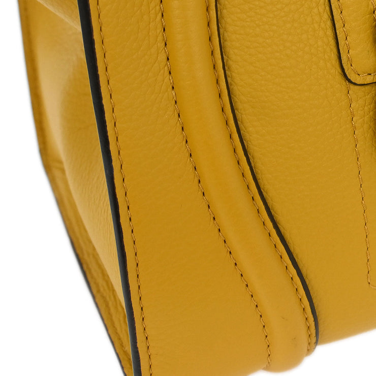 Celine Yellow Mini Luggage Tote Bag S-AT-1103 S-CU-1113 NQ00369