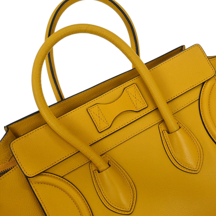 Celine Yellow Mini Luggage Tote Bag S-AT-1103 S-CU-1113 NQ00369