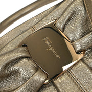Salvatore Ferragamo Gold Vara 2way Handbag AU-21/C339 NQ01097
