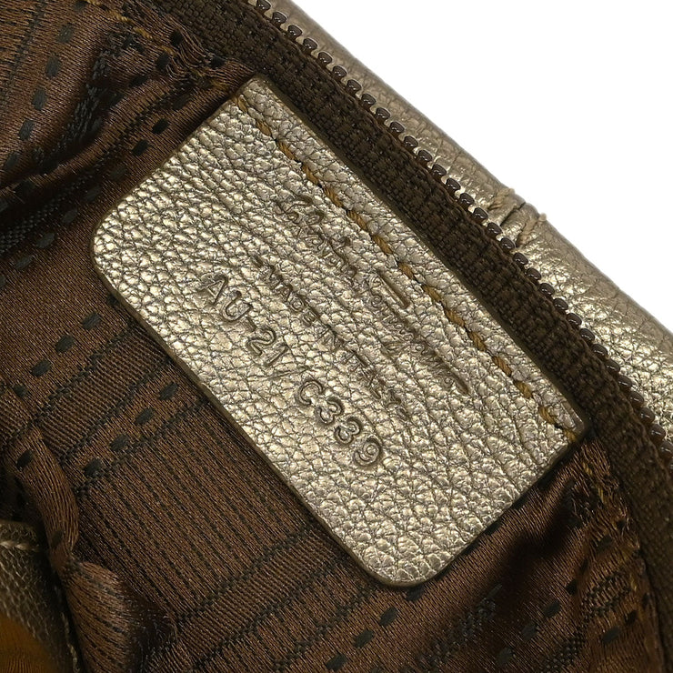 Salvatore Ferragamo Gold Vara 2way Handbag AU-21/C339 NQ01097