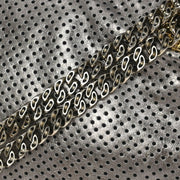 Chanel Silver Perforated Mademoiselle Lock Single Flap Shoulder Bag XX00905