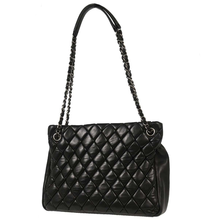Chanel Black Lambskin Tote Shoulder Bag XX02658