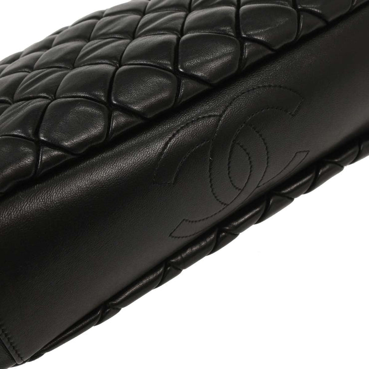 Chanel Black Lambskin Tote Shoulder Bag XX02658