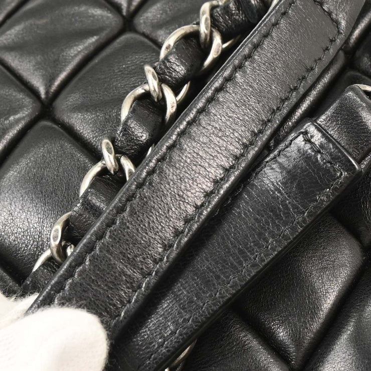 Chanel Black Lambskin Tote Shoulder Bag XX02658