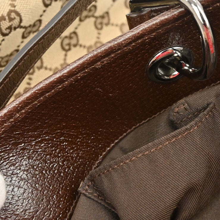 Gucci Brown Beige GG Tote Bag 120836 002058 XX03845