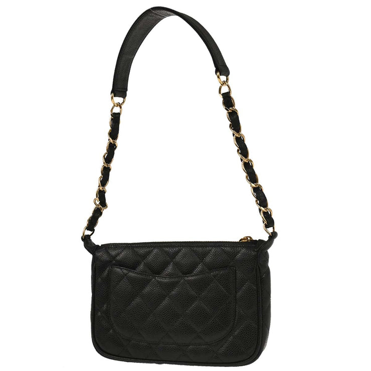 Chanel Black Calfskin Chain Handbag XX03850