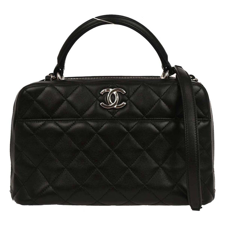 Chanel Black Lambskin Trendy CC Bowling Bag XX03928
