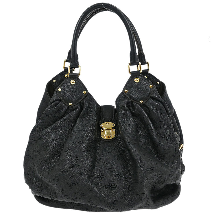 Louis Vuitton Black Mahina L Hobo Handbag M95765 TJ1141 XX03984