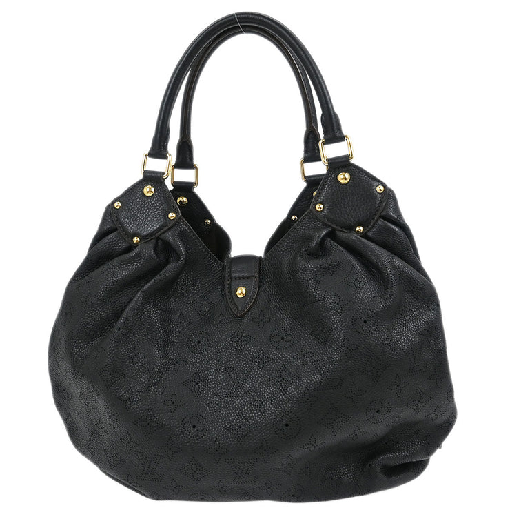 Louis Vuitton Black Mahina L Hobo Handbag M95765 TJ1141 XX03984