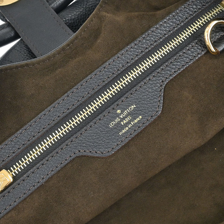 Louis Vuitton Black Mahina L Hobo Handbag M95765 TJ1141 XX03984