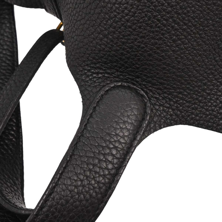 Hermes Black Taurillon Clemence Picotin Lock 18 PM Handbag Y XX04319