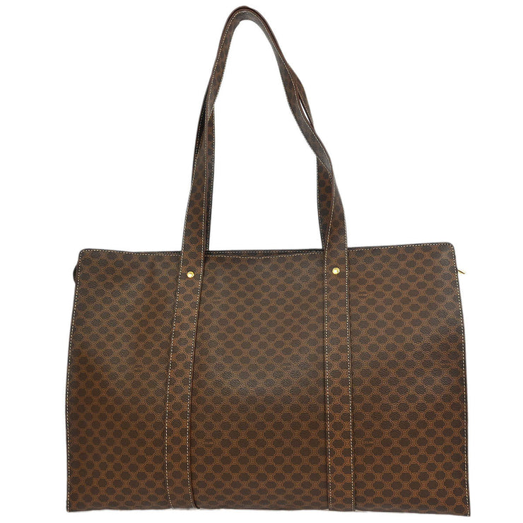 Celine Brown Macadam Shoulder Tote Bag M95* XX04841