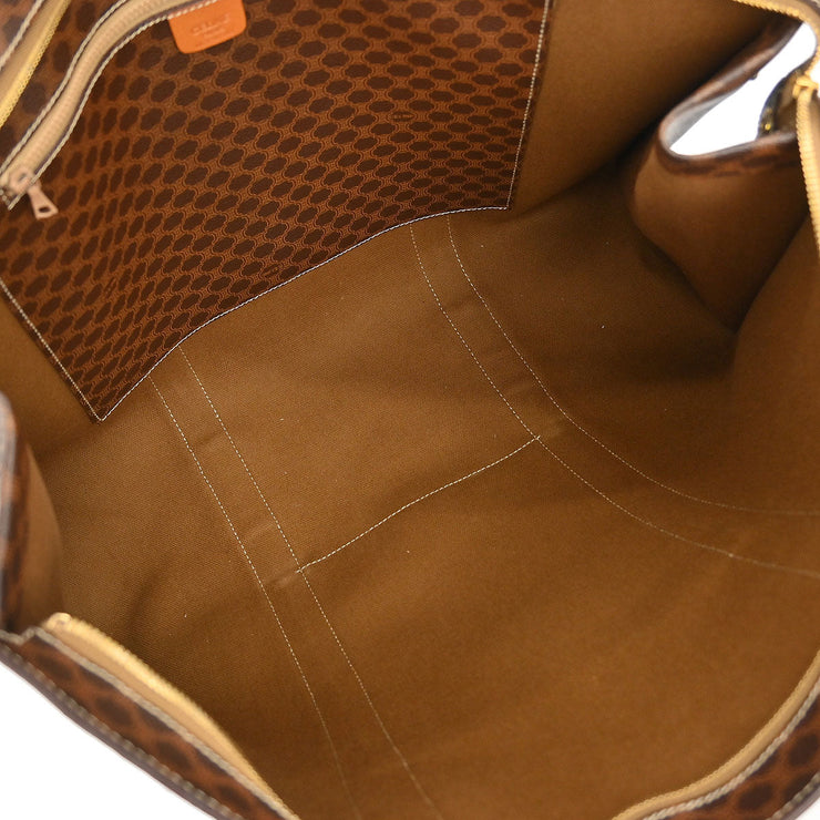 Celine Brown Macadam Shoulder Tote Bag M95* XX04841