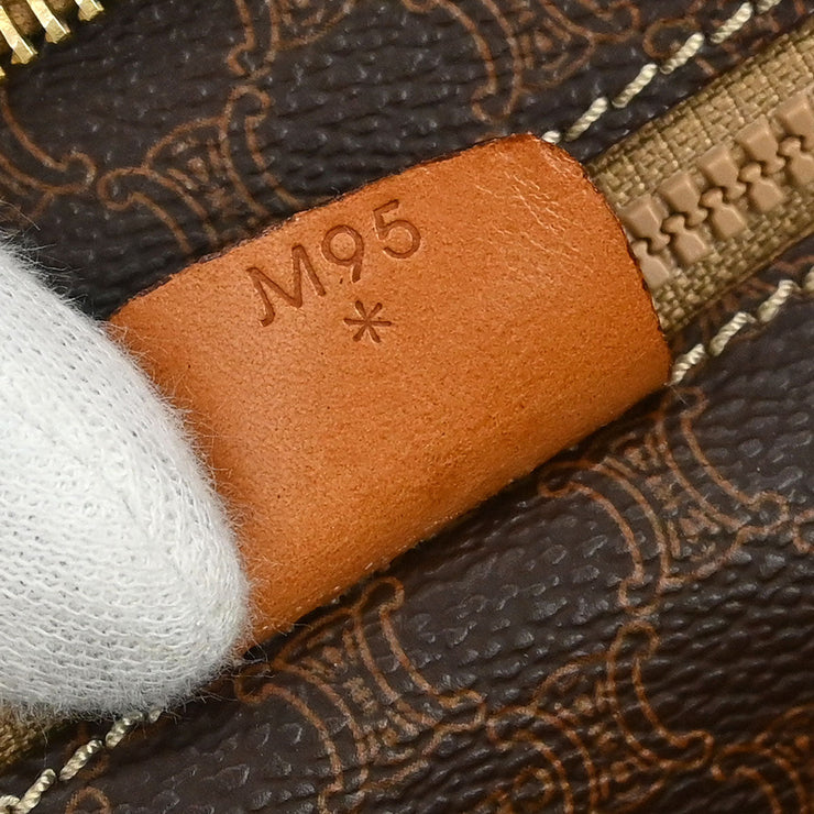 Celine Brown Macadam Shoulder Tote Bag M95* XX04841