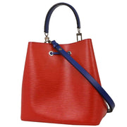 Louis Vuitton Red Blue Epi Neo Noe Bucket 2way Handbag M54365 SR0129 XX04945