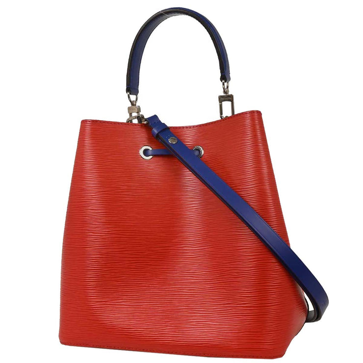 Louis Vuitton Red Blue Epi Neo Noe Bucket 2way Handbag M54365 SR0129 XX04945