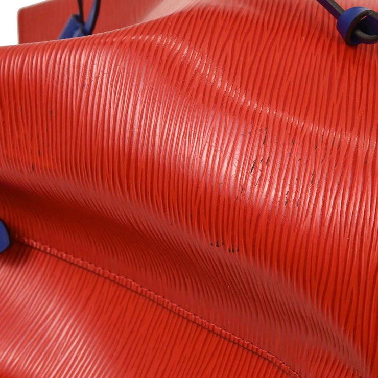 Louis Vuitton Red Blue Epi Neo Noe Bucket 2way Handbag M54365 SR0129 XX04945