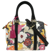 Fendi Black Canvas Zucchino Floral Forever Handbag 8BL06 8/HQG 128/2305 XX04966