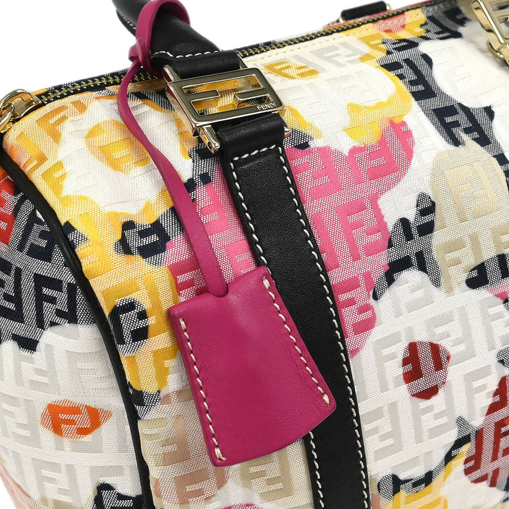 Fendi Black Canvas Zucchino Floral Forever Handbag 8BL06 8/HQG 128/2305 XX04966