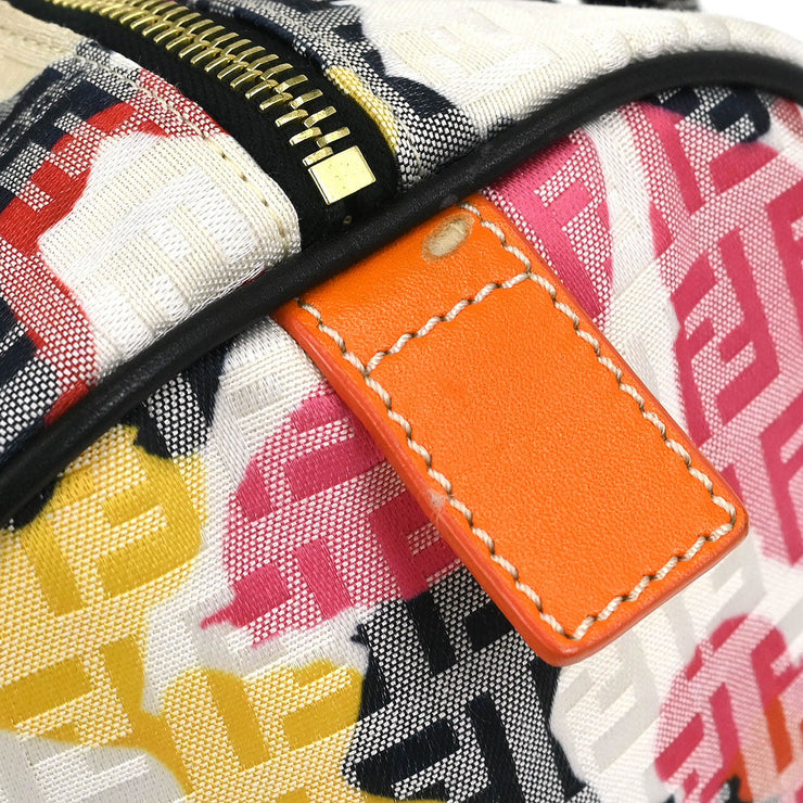 Fendi Black Canvas Zucchino Floral Forever Handbag 8BL06 8/HQG 128/2305 XX04966