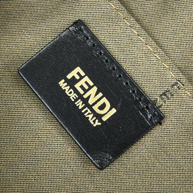 Fendi Black Canvas Zucchino Floral Forever Handbag 8BL06 8/HQG 128/2305 XX04966