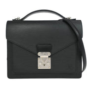 Louis Vuitton Black Epi Monceau 28 2way Handbag M52792 SR0026 XX06019