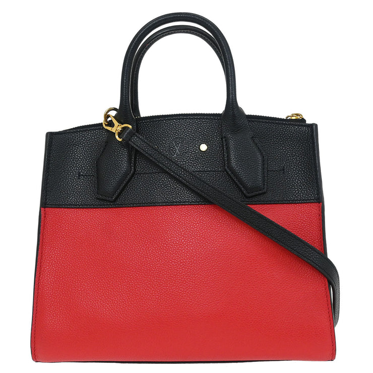 Louis Vuitton Red Black City Steamer PM 2way Handbag M54868 DU2187 XX06361
