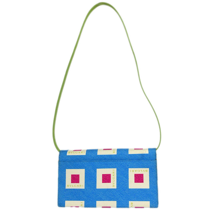 Bvlgari Blue Canvas Shoulder Bag PAEMEM XX06757
