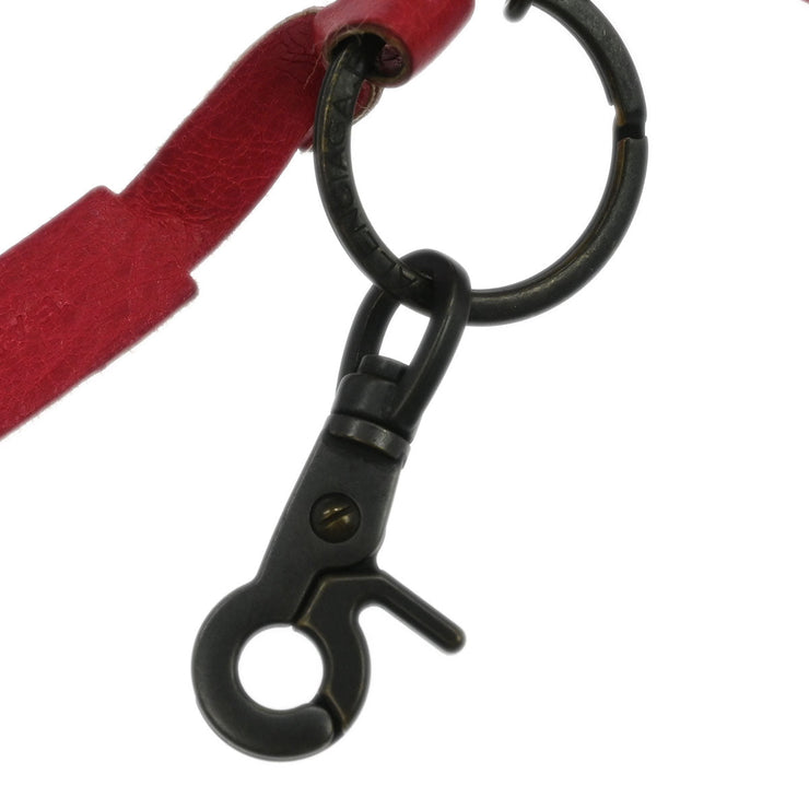Balenciaga Red Bag Charm Coin Case Key Ring 253199.5765.1669 Small Good XX07125