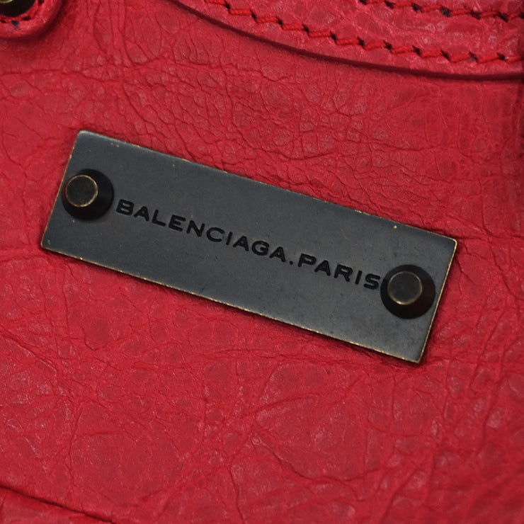 Balenciaga Red Bag Charm Coin Case Key Ring 253199.5765.1669 Small Good XX07125