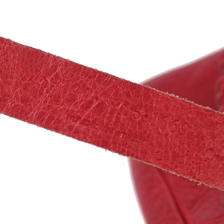 Balenciaga Red Bag Charm Coin Case Key Ring 253199.5765.1669 Small Good XX07125