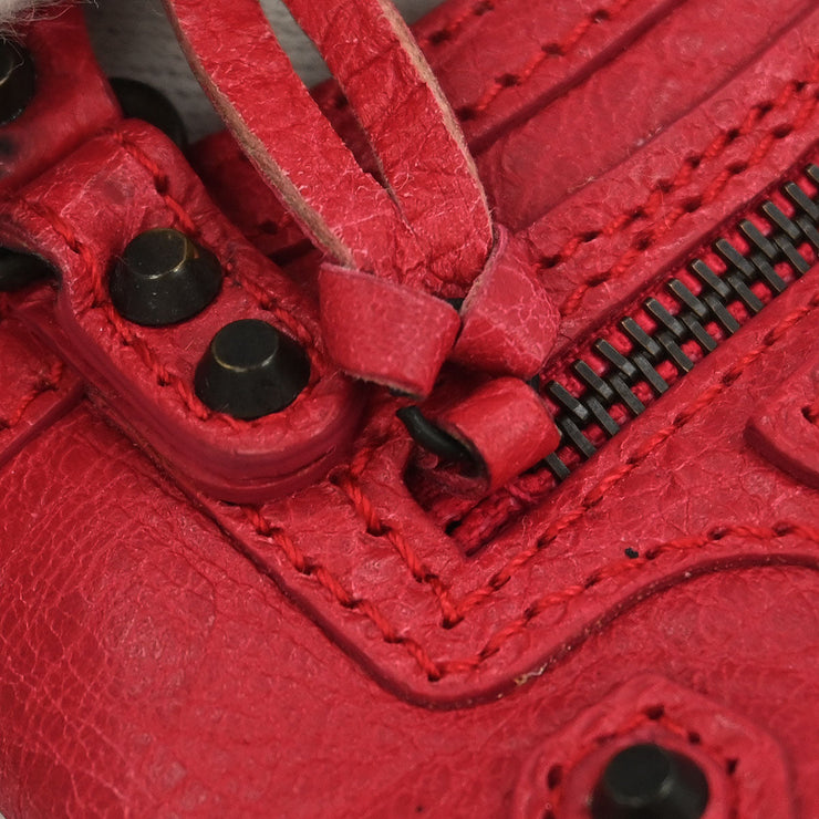 Balenciaga Red Bag Charm Coin Case Key Ring 253199.5765.1669 Small Good XX07125